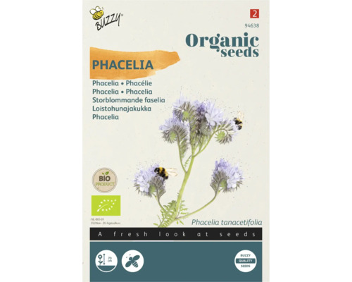 BUZZY Bloemenzaden Phacelia, Bijenvoer biologisch