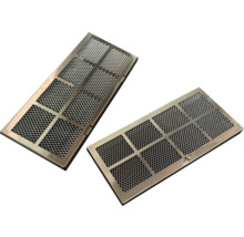 Twee metalen roosters voor ventilatie