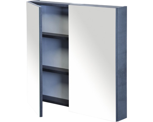 Open spiegelkast met legplanken