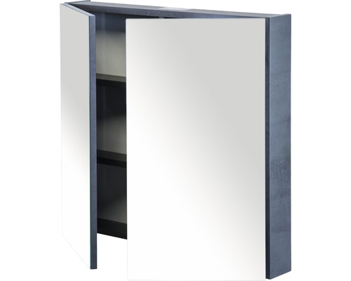 Open spiegelkast met legplanken