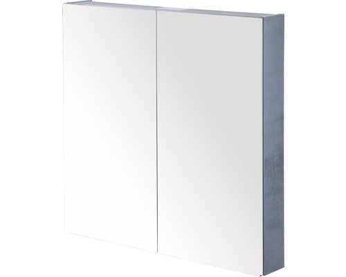Spiegelkast 70 cm dubbelzijdig gespiegeld beton antraciet