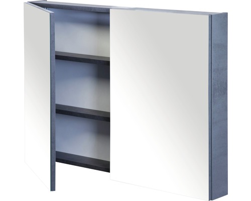 Spiegelkast met twee deuren en schappen