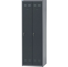 Metalen kast met twee deuren en sleutels
