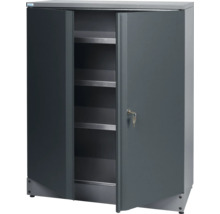 Stalen kast met planken en afsluitbare deur