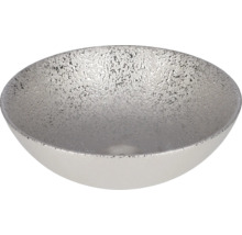 DIFFERNZ Waskom keramiek Bright zilver 36 x 14 cm