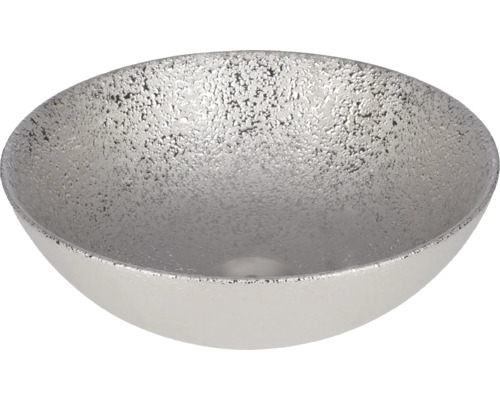 DIFFERNZ Waskom keramiek Bright zilver 36 x 14 cm