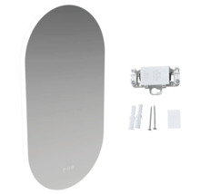 Ovale spiegel met verlichting en bevestigingsmateriaal