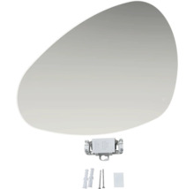 Ei-vormige spiegel met bevestigingsmateriaal