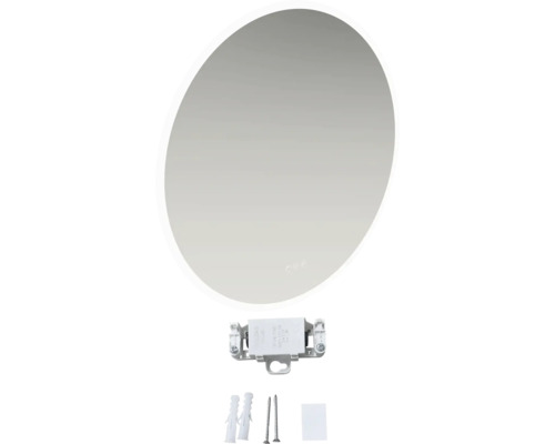 Ovale badkamerspiegel met bevestigingsmateriaal