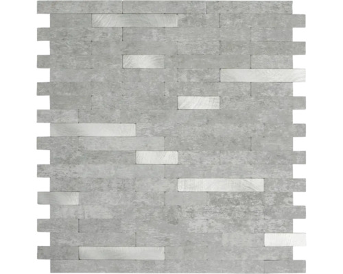 Mozaïektegel van aardewerk en metaal