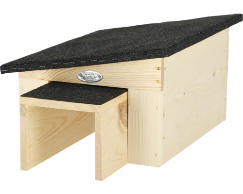 ESSCHERT'S GARDEN Egelhuis L hout zwart 36 x 27 x 20 cm Houten vleermuizenkast met bitumineus dak