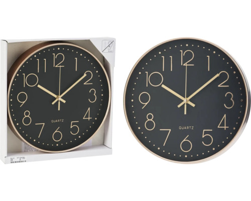 Wandklok met wijzerplaat en quartz uurwerk