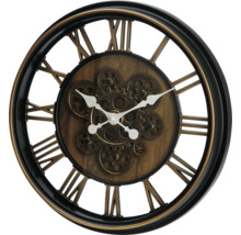Wandklok Roma zwart/goud ø 44,5 cm