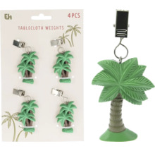 Tafelkleedgewicht met palmboommotief, 4 stuks