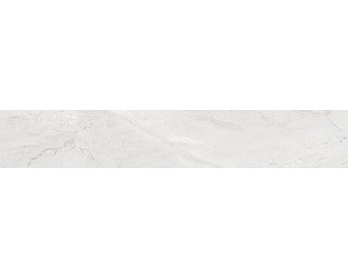 Tegelplint Sicilia cencere pulido 10x60 cm Lichte tegel met marmerstructuur voor wand en vloer