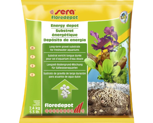 SERA Floredepot aquarium voedingsbodem 2,4 kg Sera Floredepot bodemsubstraat voor zoetwateraquaria, 2,4 kilogram