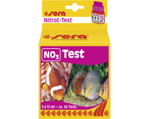 SERA NO3 test 3x15 ml voor ca. 60 tests Sera nitraattest voor aquaria