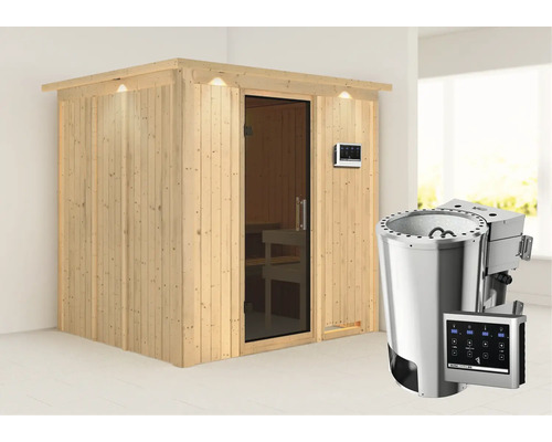 Sauna met saunakachel en bediening