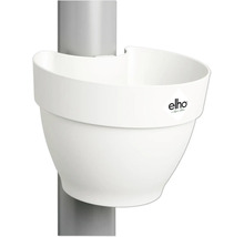 Witte plantenpot voor bevestiging aan een paal
