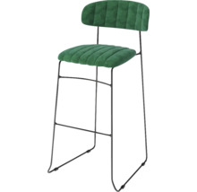 Barstoel met rugleuning en metalen frame