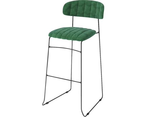 Barstoel met rugleuning en metalen frame