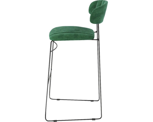 Barstoel met rugleuning en bekleding