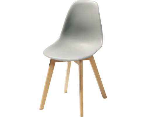 Stoel met zitschaal en houten poten