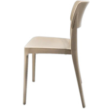 Kunststof stoel, zijaanzicht