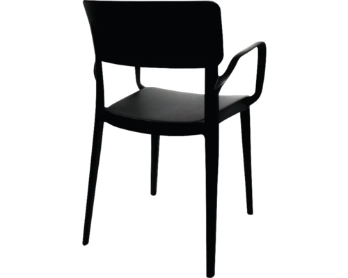 Zwarte stoel met armleuning