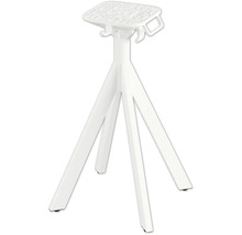 Witte inklapbare kruk met drie poten