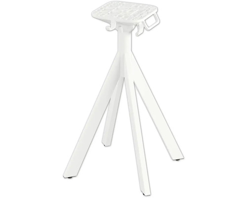 Witte inklapbare kruk met drie poten