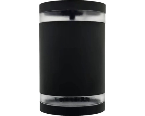 Cilindrische wandlamp met lichtuitstraling aan de boven- en onderkant