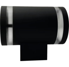 Zwarte wandlamp met lichtuitstraling naar boven en beneden