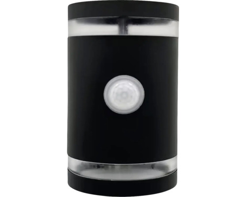 Zwarte ledlamp met bewegingsmelder