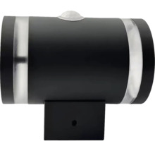 Zwarte buitenwandlamp met bewegingssensor