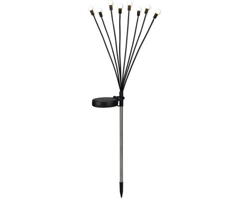 Solarlamp met grondpen en acht leds