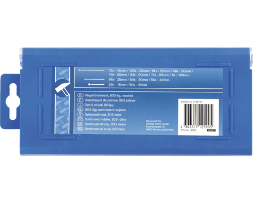 Nagelsortiment, 803-delig
