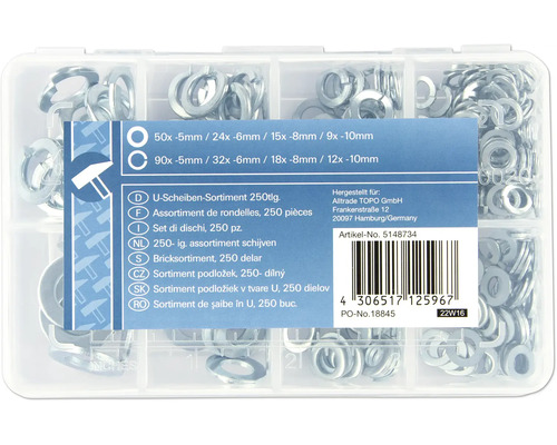 Assortiment ringen met 250 stuks