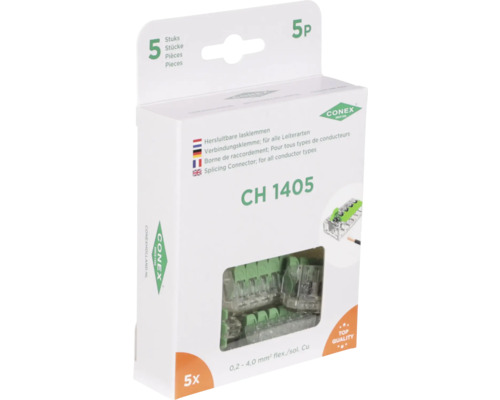 Conex CH 1405 verbindingsklemmen verpakking met vijf stuks