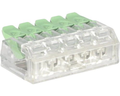 Vijfvoudige lasklem voor elektrische leidingen