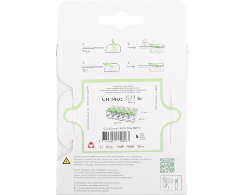 Hersluitbare lasklemmen, geschikt voor alle geleidertypes, 5 stuks