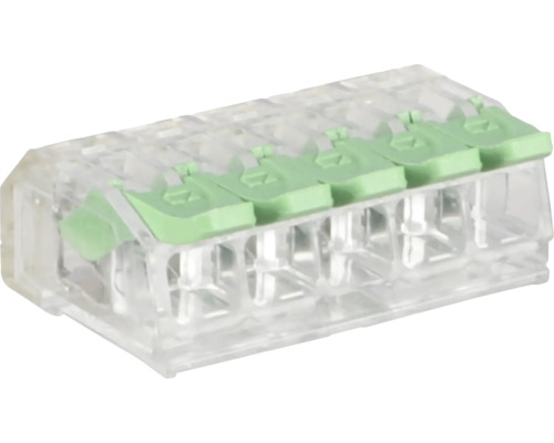 Vijfvoudige Wago-klem voor elektrische leidingen