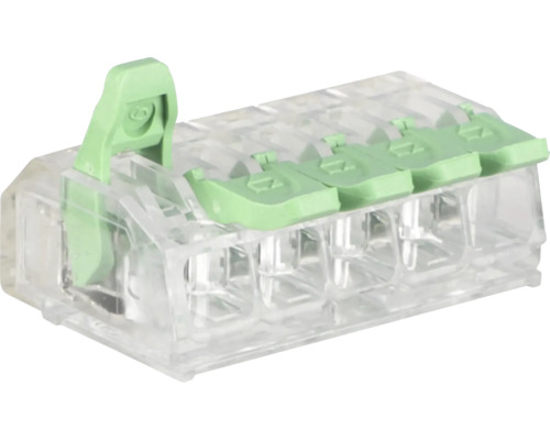 CONEX Lasklem 5-polig hersluitbaar 4 mm² 10 stuks Meervoudige lasklem met hendeltechniek