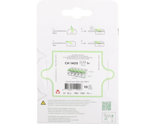 Verbindingsklemmen set, geschikt voor alle soorten geleiders