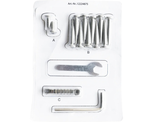 TENNEKER Reserve onderdeel Schroevenset tbv TC Swinging Grill Set (HB 12224875) Bevestigingsmateriaal inclusief schroeven, moeren, schroefsleutel en inbussleutel