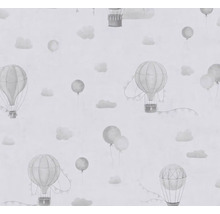 Behang met ballonnen- en wolkenpatroon
