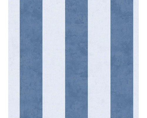 A.S. CRÉATION Vliesbehang 77078-5 Lilly & Luis blokstrepen blauw Behang met gestreept patroon