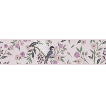 Illustratie van vogels en bloemen op een behang
