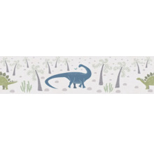 Behang met dinosaurussen en palmbomen voor kinderkamer