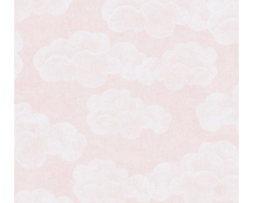A.S. CRÉATION Vliesbehang 77143-2 Lilly & Luis wolken roze wit Behang met wolkenmotief